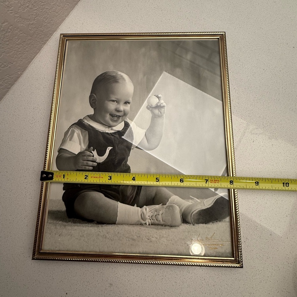 Vintage Baby Boy Photo Picture 1960s Black and White Retro - Picture 14 of 15